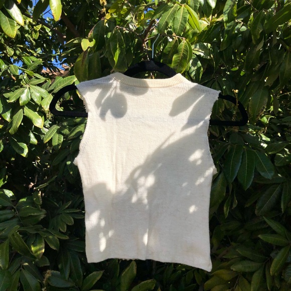 Proenza schouler cream wool knit sleeveless tank - Picture 2 of 4